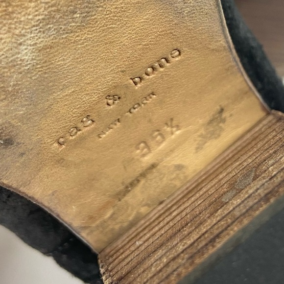 RAG & BONE Ashby black suede block heel bootie - Picture 7 of 9